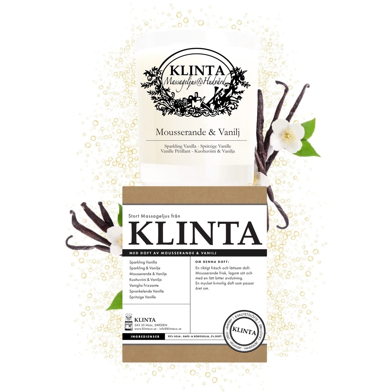 Doftljus - Mousserande & Vanilj - Bild 2