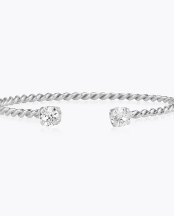Mini Twisted Bracelet - Rhodium