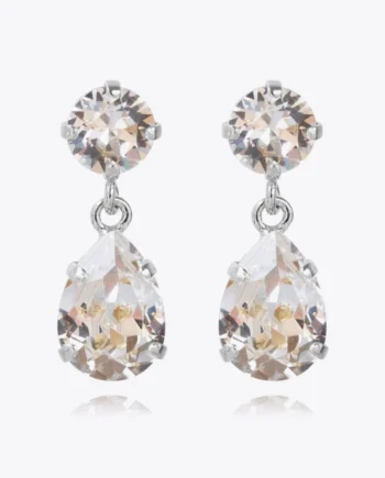 Mini Drop Earrings - Rhodium
